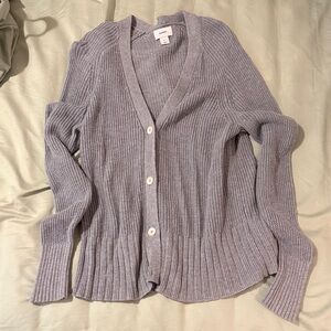 Old Navy Women's Light Gray Cardigan Sweater